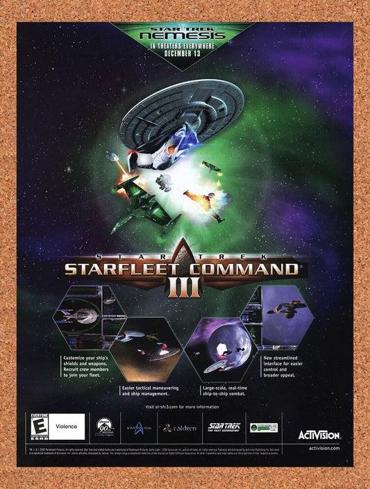 Star Trek Starfleet Command III PC Original 2004 Ad Authentic Video Game Promo