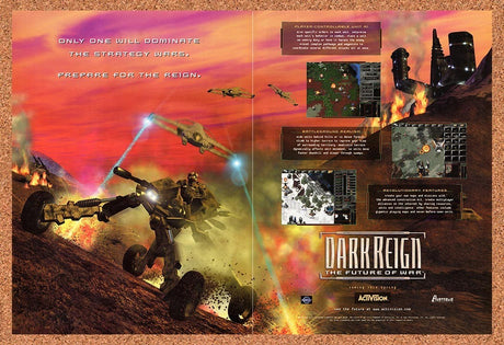 1997 Dark Reign The Future Of War PC Original Advertisement / Retro Promo v1