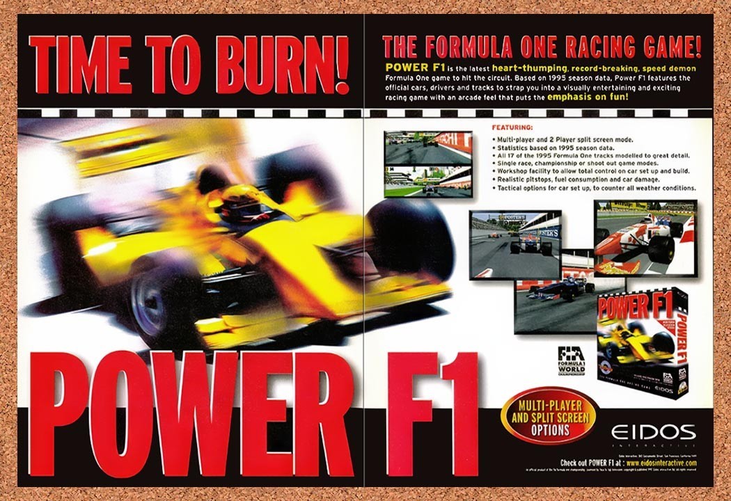 1997 Power F1 PC Original Advertisement / Retro Promo v1