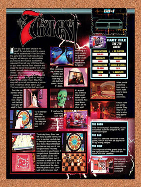 1994 The 7th Guest CD-I Review Original Advertisement / Retro Promo v1