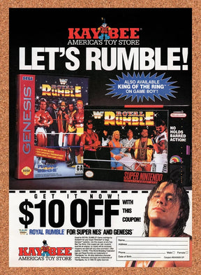 1993 WWF Royal Rumble Kaybee Rebate Original Advertisement / Retro Promo v4