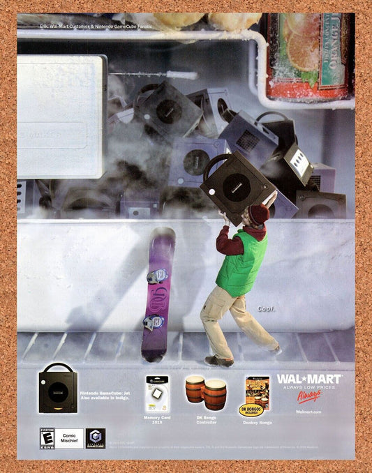 Nintendo GameCube Original 2003 Vintage Console Ad - Wal-Mart Video Game Promo