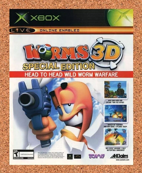 Worms 3D Special Edition Xbox 2005 Original Ad Authentic Video Game Promo