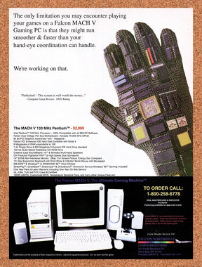 1995 Falcon Northwest Mach V 133 Original Advertisement / Retro Promo v1