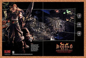 Diablo II PC Original 2001 Ad Authentic Blizzard Druid Video Game Promo