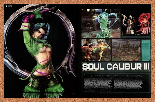 Soul Calibur III PS2 Original 2006 Ad Authentic Namco Video Game Promo