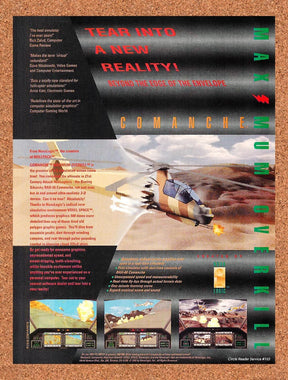 1994 Comanche Maximum Overkill PC Original Advertisement / Retro Promo v1