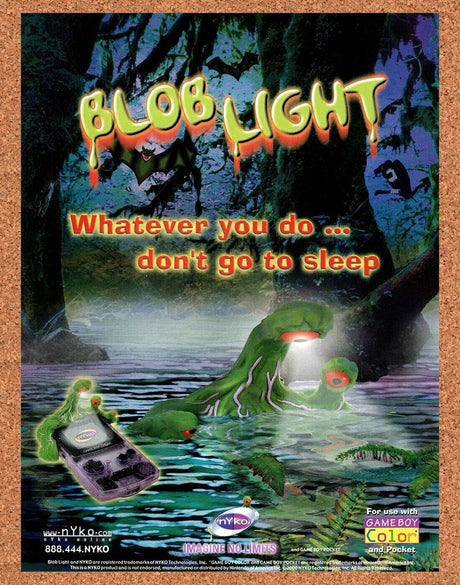 Blob Light Game Boy Color Original 2003 Print Ad Authentic Nyko Video Game Promo