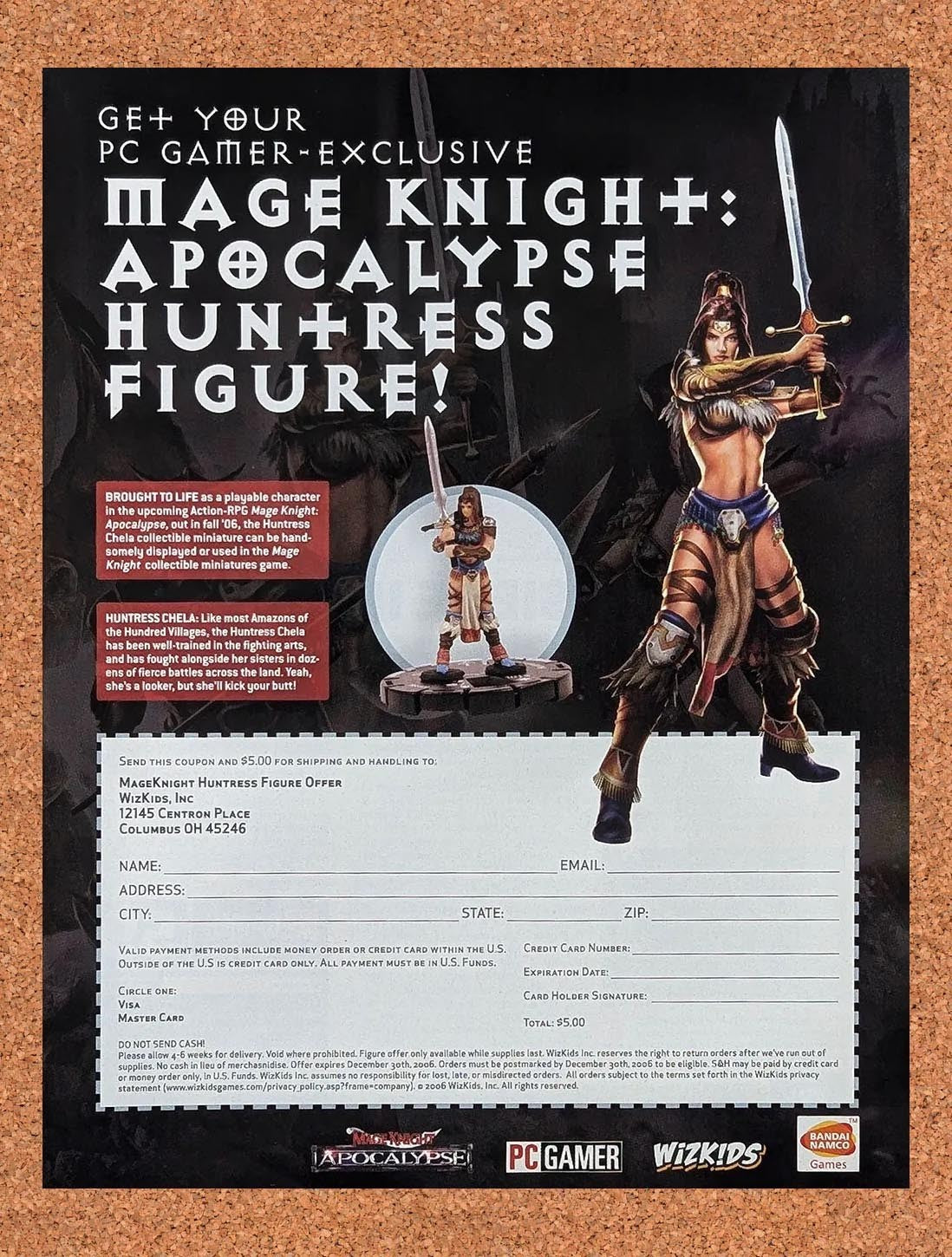 2006 Mage Knight Apocalypse PC Gamer-Exclusive Figure Original Ad / Promo v1
