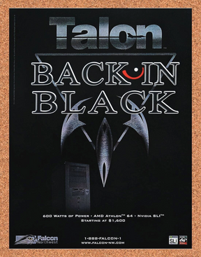 Falcon Northwest Original 2007 Ad Authentic Talon Gaming PC Retro Tech Promo