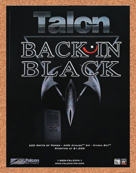 Falcon Northwest Original 2007 Ad Authentic Talon Gaming PC Retro Tech Promo