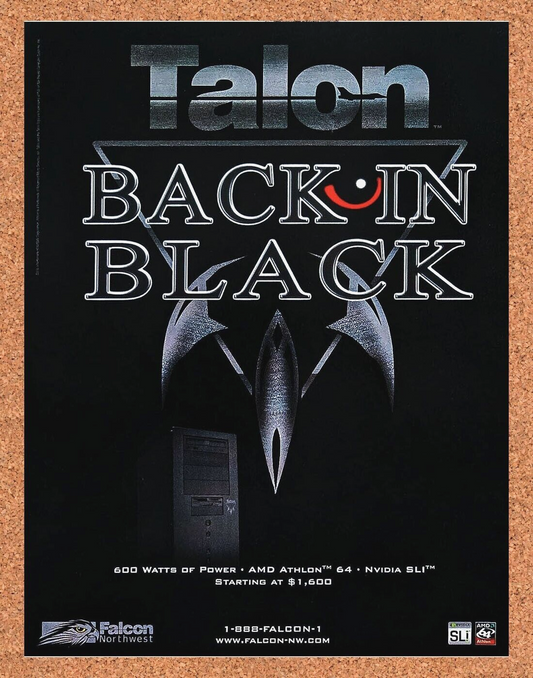 Falcon Northwest Original 2006 Ad Authentic Talon Gaming PC Retro Tech Promo