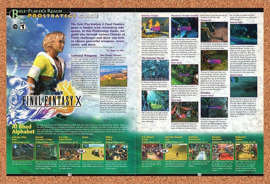 Final Fantasy X PS2 Original 2001 Ad Authentic Square Video Game Review Promo