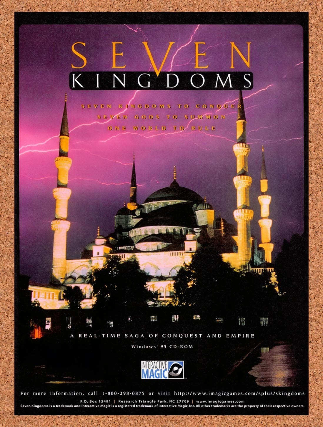 1997 Seven Kingdoms PC Original Advertisement / Retro Promo v1
