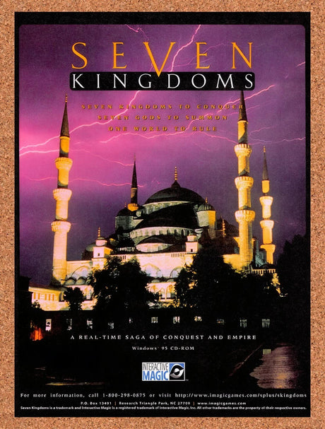 1997 Seven Kingdoms PC Original Advertisement / Retro Promo v1