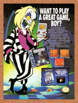 1991 Beetlejuice Game Boy Original Advertisement / Retro Wall Art v1