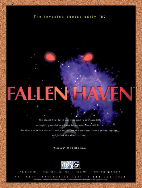 1997 Fallen Haven PC Original Advertisement / Retro Promo v1