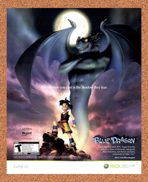 2007 Blue Dragon Xbox 360 Original Advertisement / Retro Promo v1