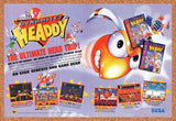 1994 Dynamite Headdy Genesis Original Advertisement / Retro Wall Art v1