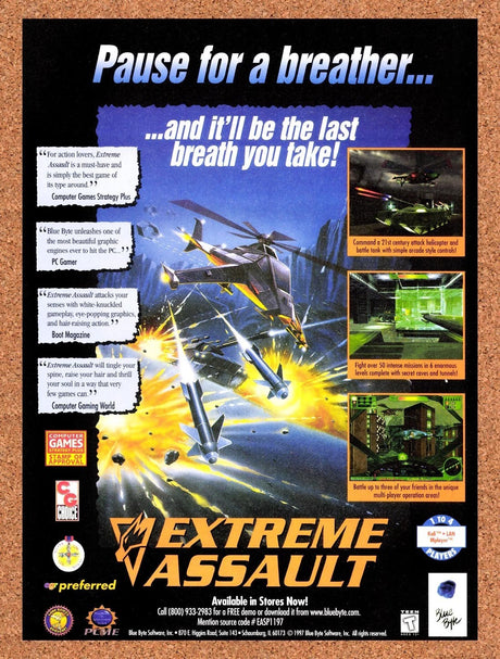 1997 Extreme Assault PC Original Advertisement / Retro Promo v1