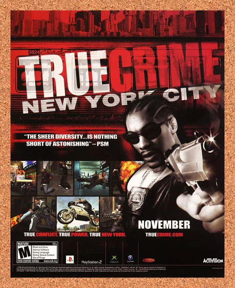 True Crime New York City PS2 Original 2007 Ad Authentic Video Game Promo