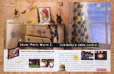 1996 Yoshis Island SNES Original Advertisement / Retro Wall Art v2