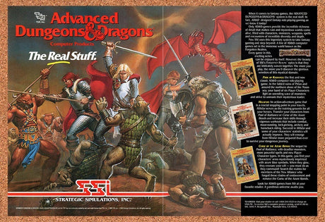 1989 Advanced Dungeons & Dragons Games IBM Original Advertisement / Promo v4