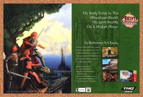Aidyn Chronicles The First Mage N64 Original 2003 Ad Authentic Video Game Promo