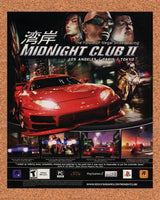 2004 Midnight Club II PS2 Original Advertisement / Retro Promo v1