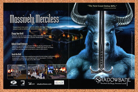 Shadowbane PC Original 2004 Ad Print Authentic Fantasy MMORPG Video Game Promo