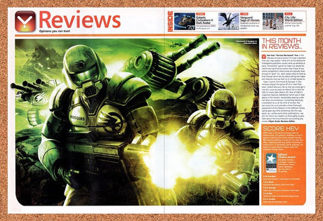 Command & Conquer 3 Tiberium Wars Original 2007 Vintage Ad - Review Promo