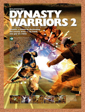 2000 Dynasty Warriors 2 PS2 Original Advertisement / Retro Promo vr1
