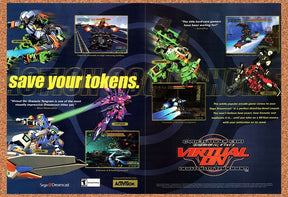 Virtual On Dreamcast Original 2000 Vintage Ad - Video Game Promo