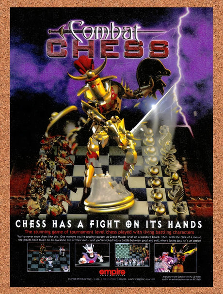 1997 Combat Chess PC Original Advertisement / Retro Promo v1