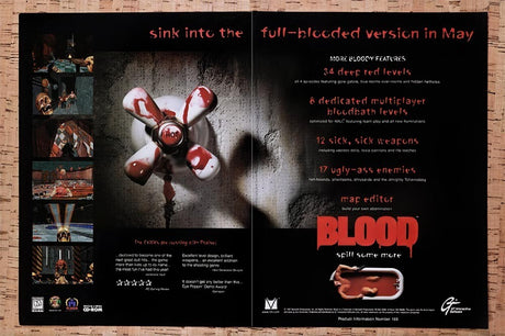 1997 Blood PC Original Advertisement / Retro Wall Art v1