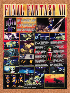1995 Final Fantasy VII Early Ultra 64 Prototype Original Ad / Promo vr7