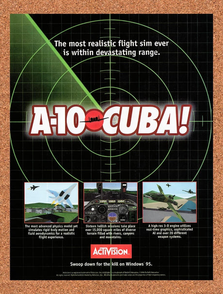 1996 A-10 Cuba PC Original Advertisement / Retro Promo v2
