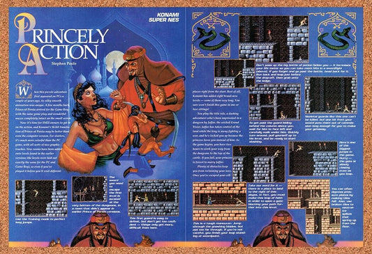 1991 Prince Of Persia SNES Original Advertisement / Retro Wall Art v4