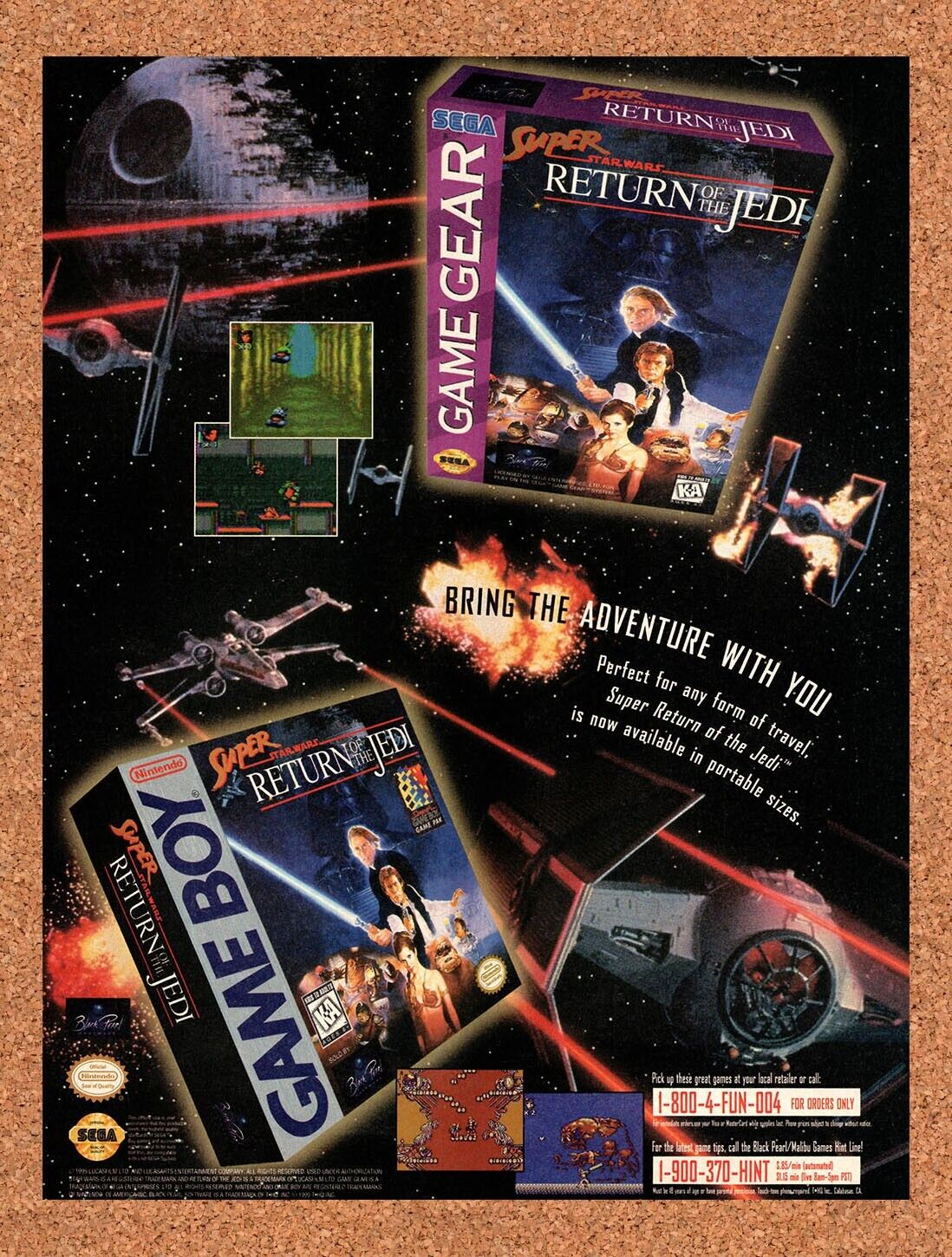 1995 Super Return Of The Jedi Now Portable Original Ad / Retro Wall v3