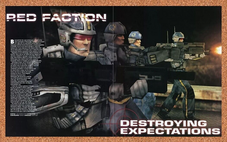 Red Faction Xbox Original 2002 Ad Authentic Microsoft THQ Video Game Promo Art