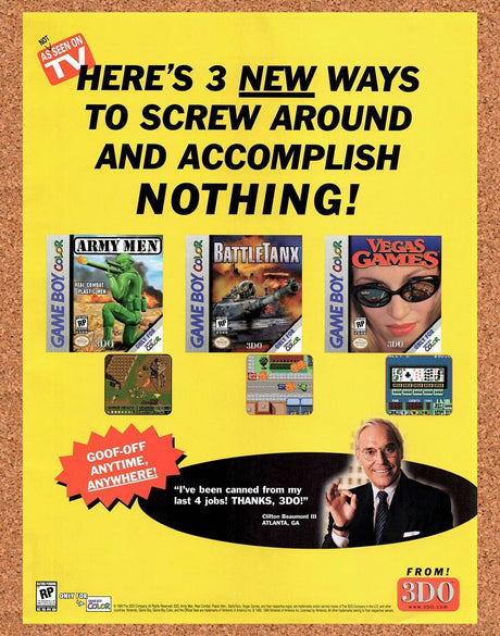 3DO GBC Video Games Original 2000 Vintage Ad - Game Boy Video Game Promo