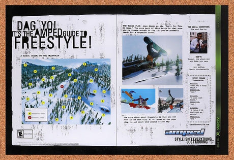 2001 Amped Xbox Original Advertisement / Retro Wall Art v1