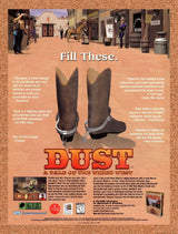 Dust A Tale Of The Wired West PC Original 1995 Vintage Ad - Video Game Promo