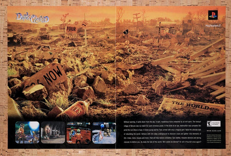 2001 Dark Cloud PS2 Original Advertisement / Retro Wall Art v2