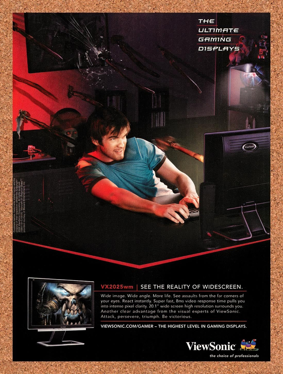 2006 World Of WarCraft Wrath Of The Lich King ViewSonic VX922 Original Ad v1