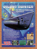 1996 Silent Hunter IBM Original Advertisement / Retro Wall Art v2