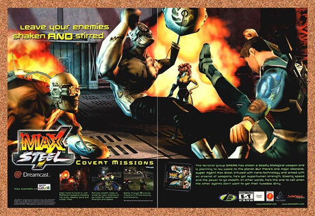 Max Steel Sega Dreamcast Original 2003 Print Ad Authentic Video Game Art Promo