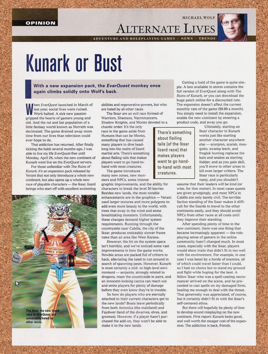 1999 EverQuest 1 Ruins Of Kunark  Kunark Or Bust Original Ad / Retro Wall Art v4