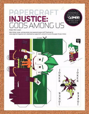 Injustice PaperCraft Original 2013 Ad Authentic Video Game Collectible Promo