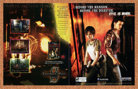 Resident Evil Zero GameCube Original 2002 Ad Authentic Video Game Promo Art v2